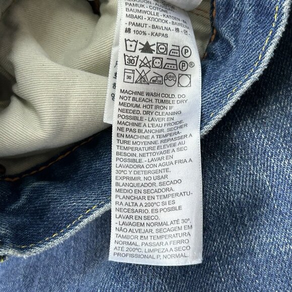 Levis Women’s 26 701 LVC 1950 Selvedge Jean High Waist Patchwork Big E Denim - Picture 10 of 14